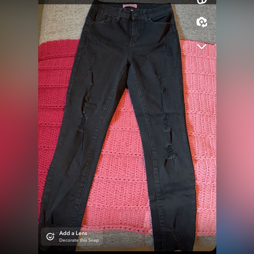 black skinny jeans!